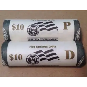 2010 P&D Hot Springs (AR) ATB Quarters BU Mint Rolls