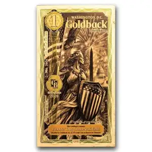 1 Washington D.C. Goldback - Aurum Gold Foil Note (24k) [DUPLICATE for #562858]