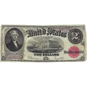 $2  Small Red, scalloped Legal Tender Issues 60