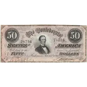 $50   Issues of the Confederate States of America CS-66