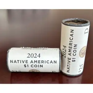 2024 Native American Dollar P&D U.S. Mint Rolls (2)