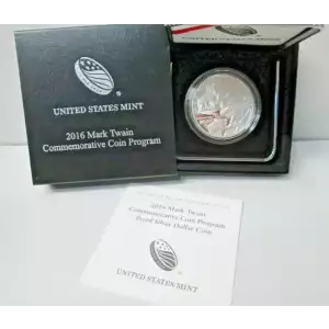 2016 Mark Twain Commemorative Silver Dollar Proof