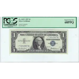 $1 1957 blue seal. Small Silver Certificates 1619*
