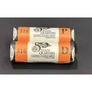 2007 P&D Washington State Quarters BU Mint Rolls
