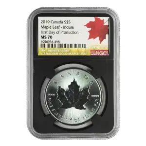 2019 Maple Leaf - Incuse First Day of Production