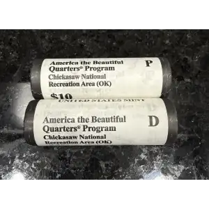 2011 P&D Chickasaw (OK) ATB Quarters BU Mint Rolls