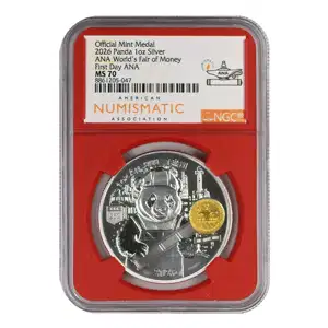 1oz Silver Panada 2026 Pittsburgh ANA NGC MS70