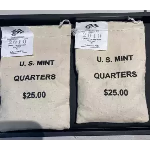 2010 - P.D.  ATB Quarters Yellowstone $25 U.S. Mint Sewn Bags