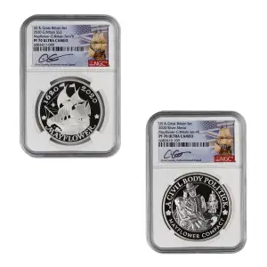 US & Great Britian 2 Coin set Mayflower (5)