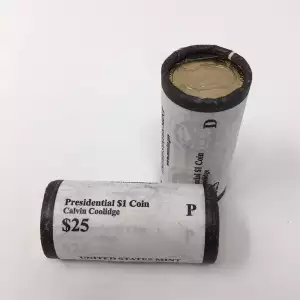 2014 Calvin Coolidge Presidential Dollar P&D U.S. Mint Rolls