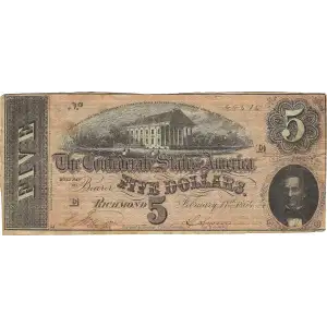 $5   Issues of the Confederate States of America CS-69