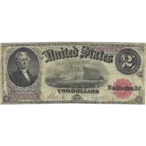 $2  Small Red, scalloped Legal Tender Issues 59