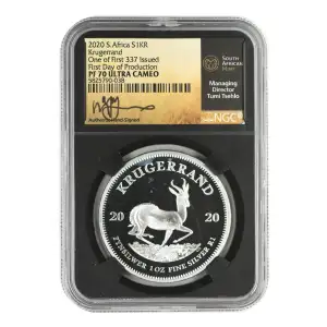 2020 Krugerrand First Day of Production ULTRA CAMEO