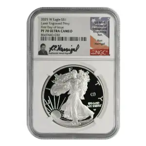 2025 W Laser Engraved Privy First Day of Issue ULTRA CAMEO