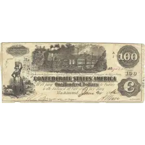 $100   Issues of the Confederate States of America CS-39