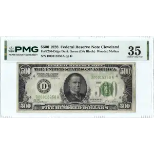 $500 1928  High Denomination Notes 2200-D*