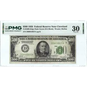 $500 1928  High Denomination Notes 2200-D*