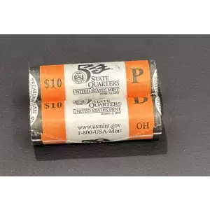 2002 P&D Ohio State Quarters BU Mint Rolls