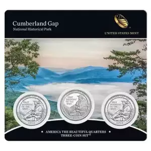 2014 Cumberland Gap America The Beautiful 3-Coin Quarter Set