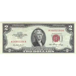 $2 1953 red seal. Small Legal Tender Notes 1509