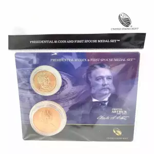 U.S. Mint Presidential $1 Coin and Spouse Medal Set: Chester Arthur & Alice Paul