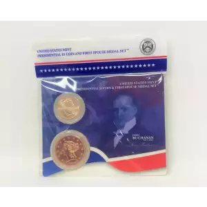 U.S. Mint Presidential $1 Coin and Spouse Medal Set: James Buchanan