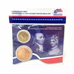 U.S. Mint Presidential $1 Coin and Spouse Medal Set: John & Abigail Adams