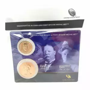 U.S. Mint Presidential $1 Coin and Spouse Medal Set: William & Helen Taft